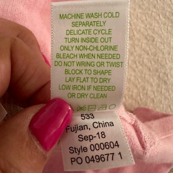 Lilly Pulitzer Cobo Coolmax Sweater Heathered Pink Tropic Tint Size XS - Picture 10 of 10